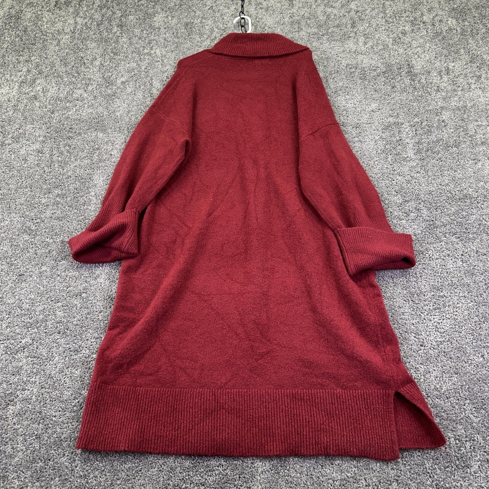 Ava & Viv Sweater Dress Womens 2X Red Turtleneck Long Sleeve Knit Midi Casual